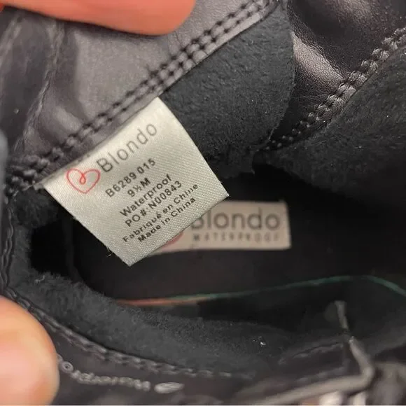 Blondo Black Leather Suede Ankle Booties - Picture 9 of 10